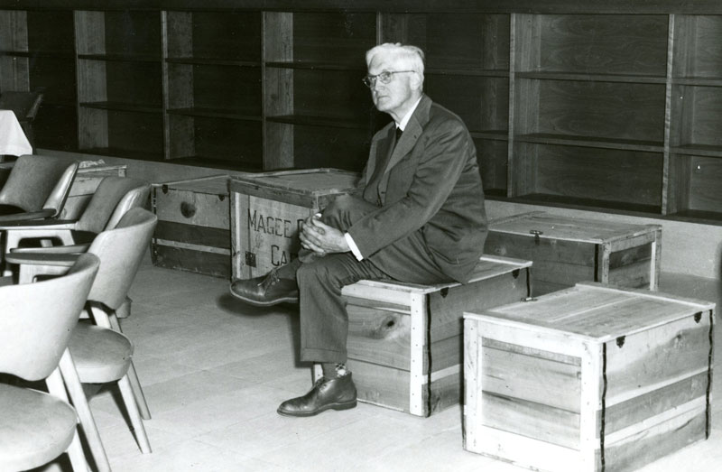 Pierre F. Goodrich boxes in the Goodrich Seminar Room