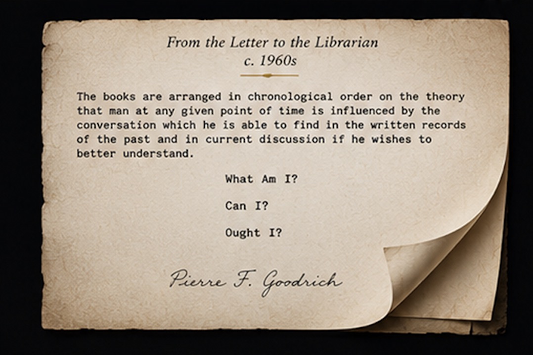 Pierre F. Goodrich letter to the librarian